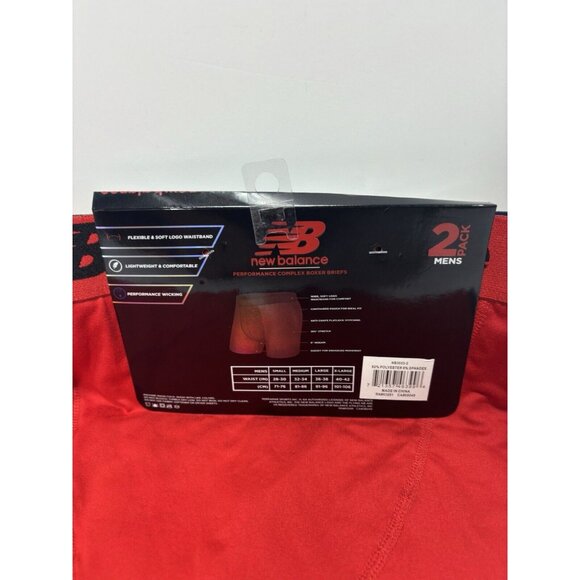 Mens XL New Balance Boxers Briefs Red & Blue 2pk Performance Complex Waistband - Picture 5 of 6